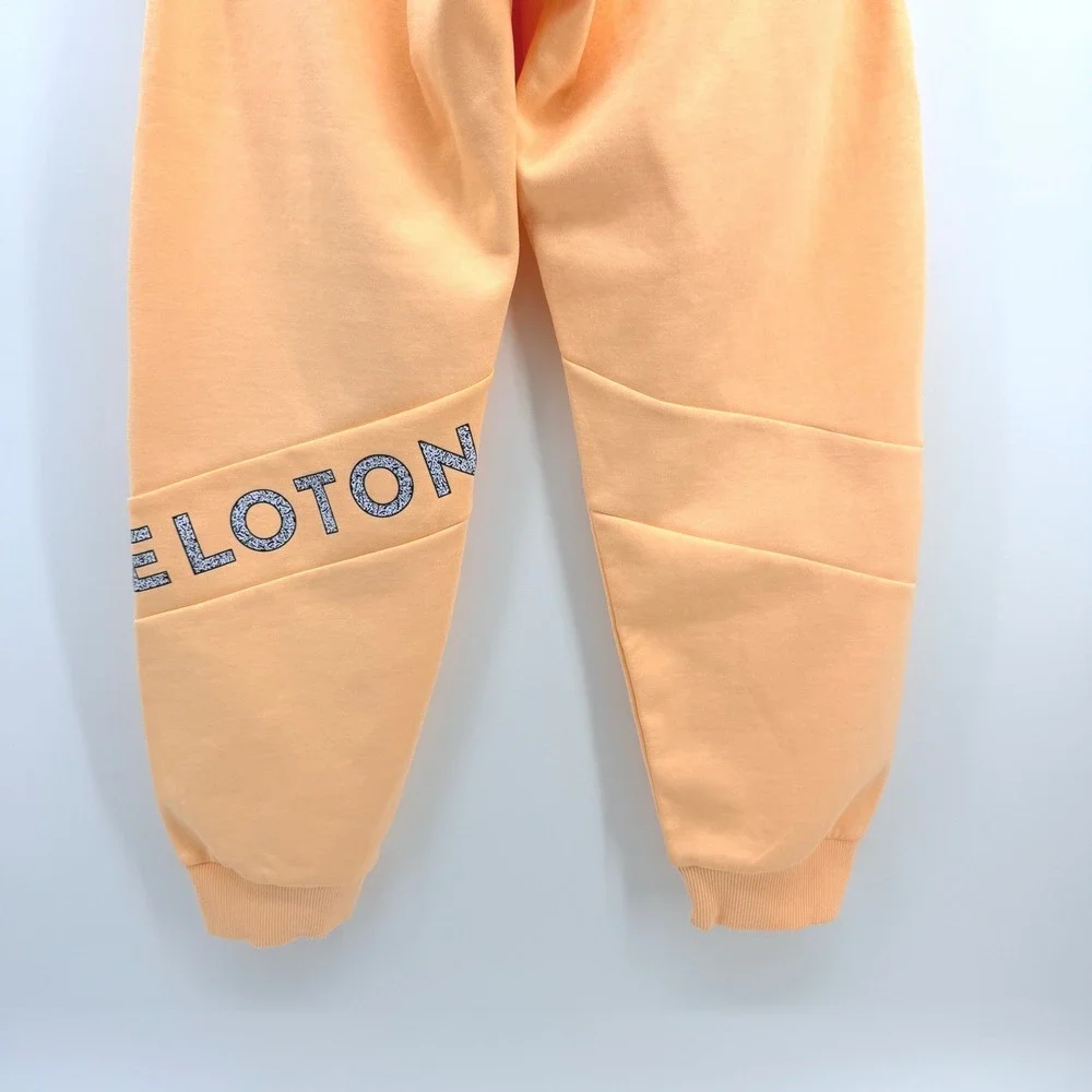 Adidas x Peloton Go Retro Jogger Pants Unisex M Acid Orange 3 Stripe Gym Lounge